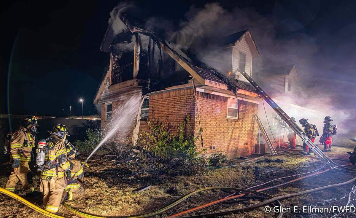 Two firefighters were injured while battling a two-alarm fire at a south Fort Worth home late Monday, Aug. 24, officials say. They were taken to local hospitals in stable condition.